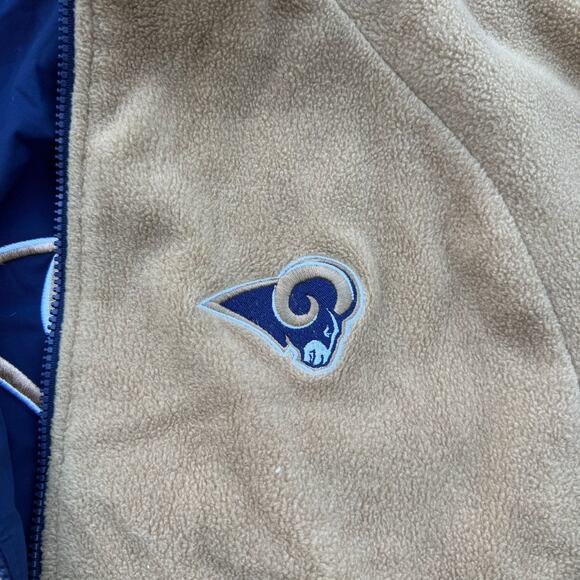 Vintage St. Louis Rams Reversible Hooded Jacket XL Kids / M Adult - Picture 4 of 11